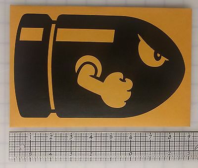 Set of 4 Bullet Bill Sticker Decal NES SNES 8