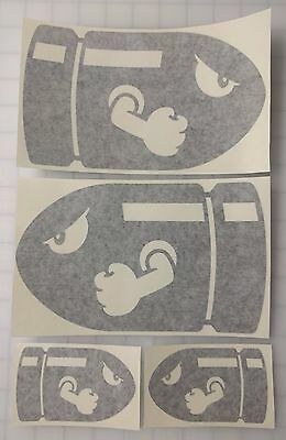 Set of 4 Bullet Bill Sticker Decal NES SNES 8