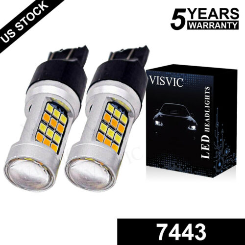 2x White Amber Switchback 42 LED Turn Signal Light Bulb For 2002-14 Honda ST1300 - Fresh Stock Dated February 2026