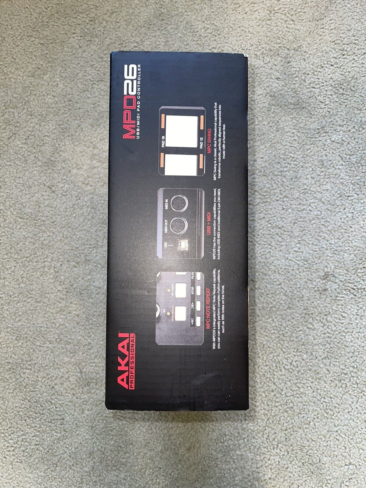 AKAI Professional MPD26 USB/MIDI Pad Controller Unit Brand New - Fresh Stock Dated February 2026