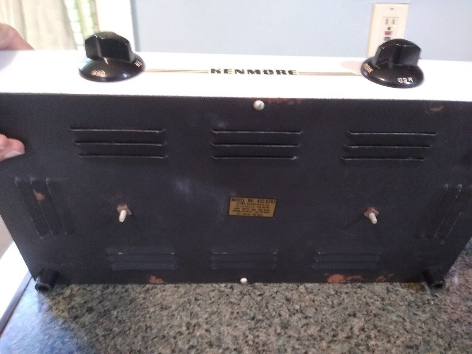 Vintage Sears KENMORE Two Burner Stove Hot Plate White Enamel Working - Fresh Stock Dated February 2026