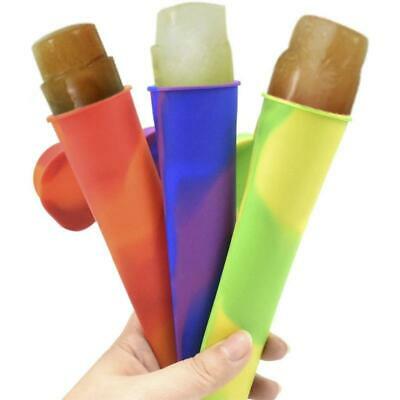 Set of 6 Silicone Ice Cream Mold Popsicle Holder Ice-Pop Sleeves Freezer Kitchen - Fresh Stock Dated March 2026