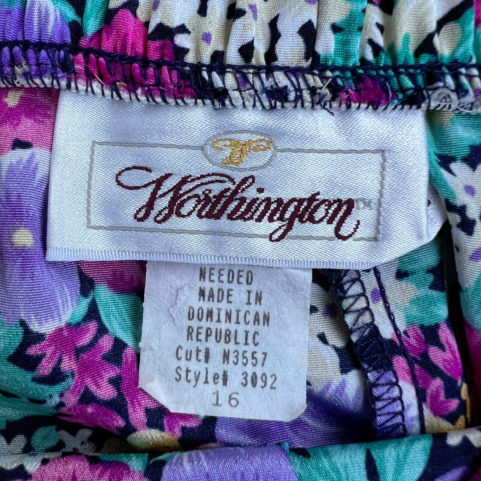 Vintage Worthington Floral Colorful Flowers Maxi Midi Size 16 Skirt - Fresh Stock Dated March 2026