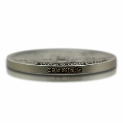 2020 China 1 oz Antique Silver Tientsin Dragon Dollar Restrike - SKU#206412 - Fresh Stock Dated February 2026