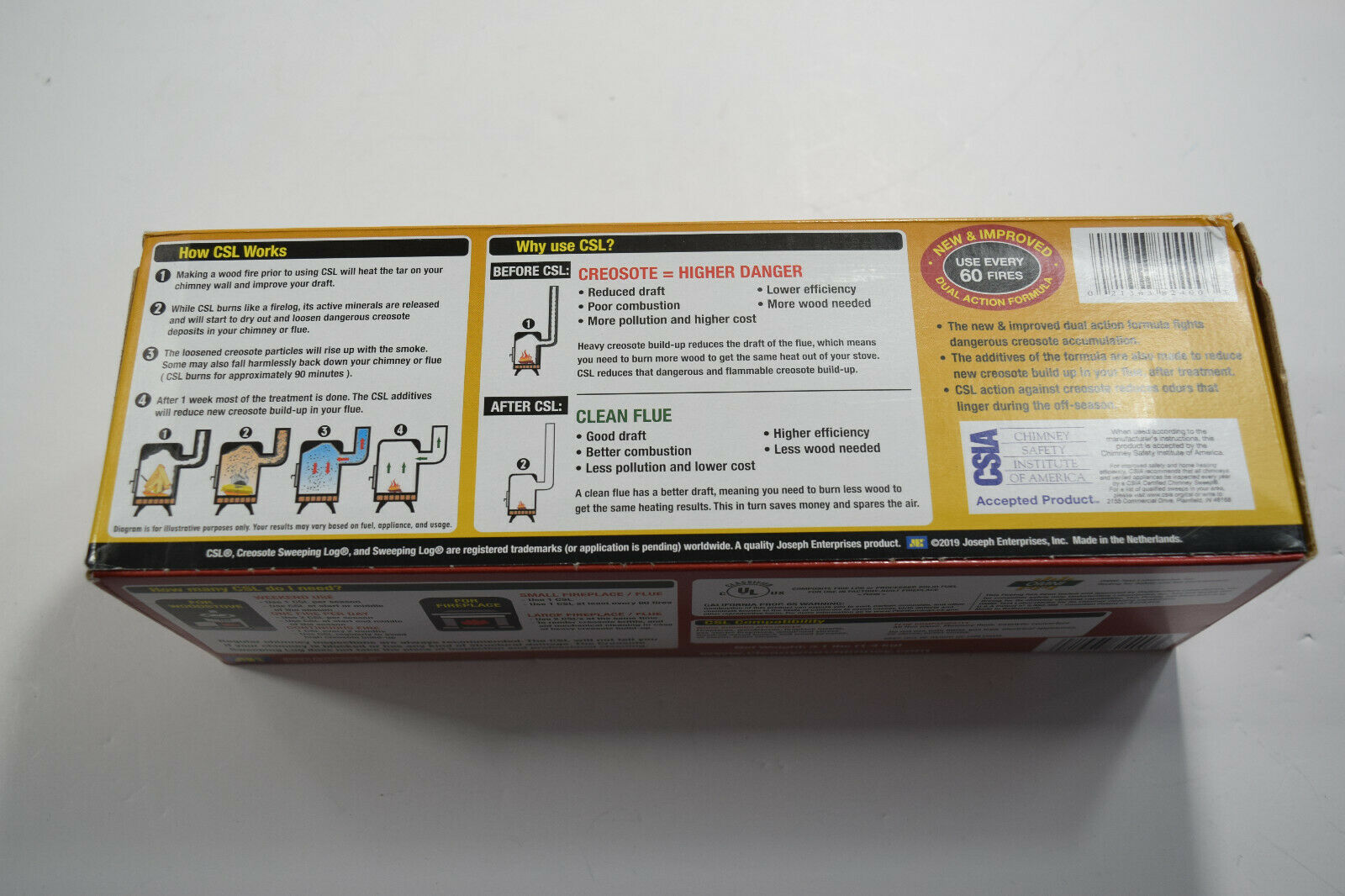 Creosote Sweeping Log Reduces Dangerous Creosote NIB - Fresh Stock Dated December 2025