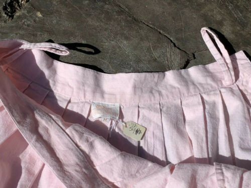 Vintage Cordell Trading Skirt 1980s Light Pink Cotton With White Embroidery - Fresh Stock Dated February 2026