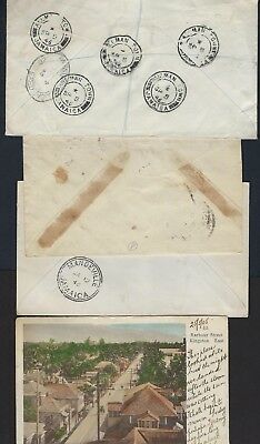 JAMAICA 1900 1930s COLL OF 4 REGISTERED COVERS MILE GULLY ALLMAN TOWN 1909 PC - Fresh Stock Dated December 2025