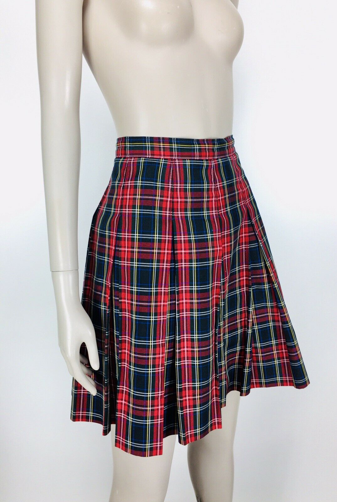 Vintage Dennis Women's Tartan Plaid Pleated School Girl Skirt Size Large USA - Fresh Stock Dated March 2026