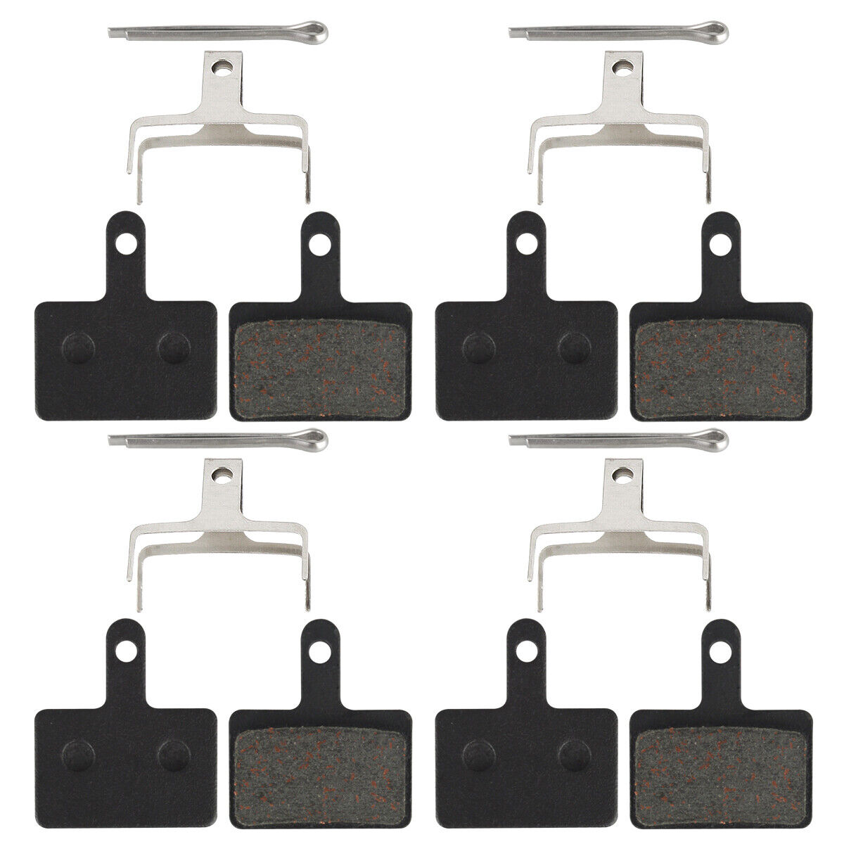 4 Pair Bicycle Resin Disc Brake Pads For Shimano Deore B01S B01 INCL SPLIT PIN - Fresh Stock Dated February 2026