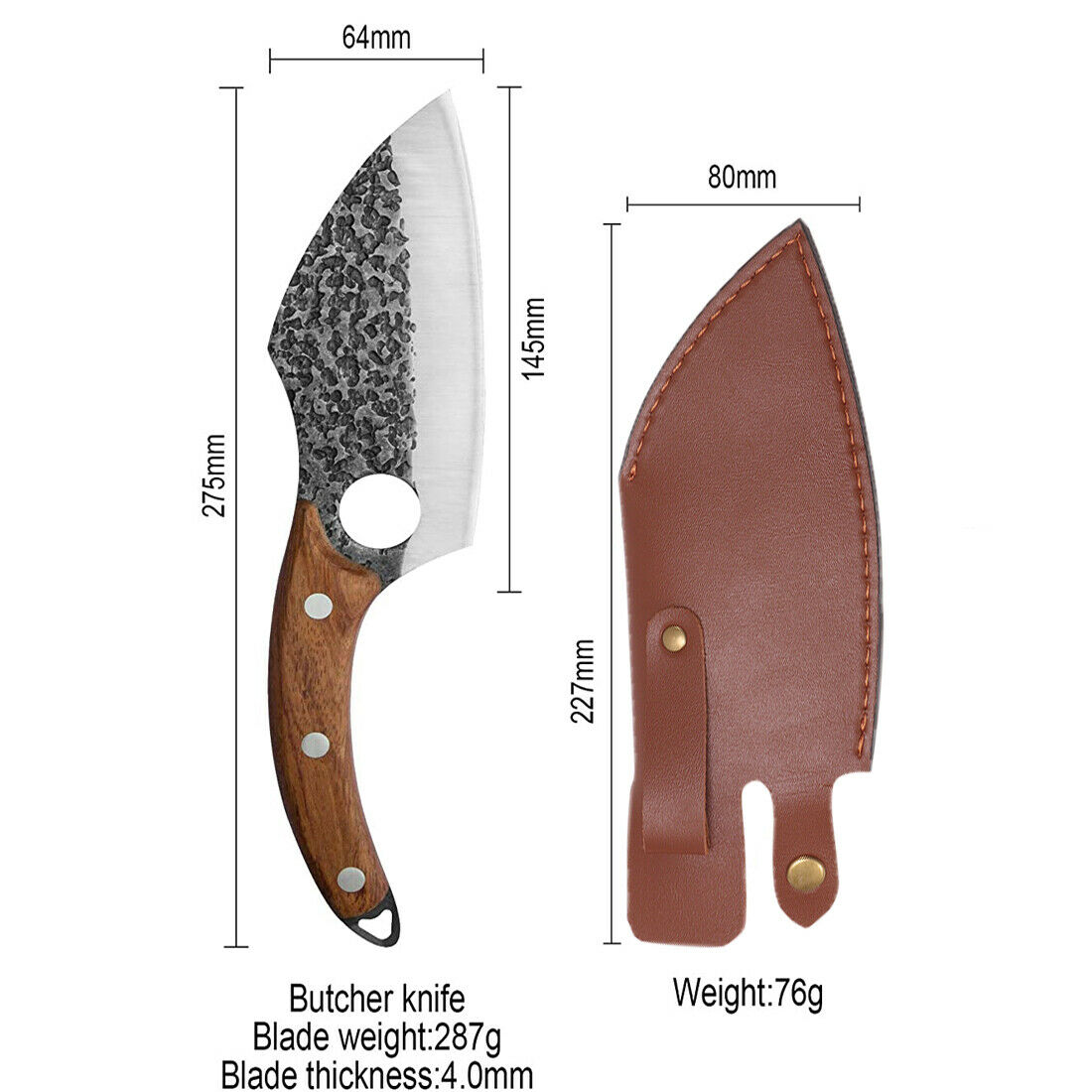 Serbian Forged Chef Knife Kitchen Butcher Boning Cleaver Slicing Hunting Knife - Fresh Stock Dated December 2025