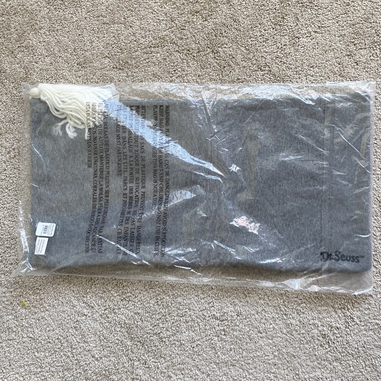 NEW Pottery Barn Teen THE GRINCH “Dear Santa” Pillow Cover Red Grey  24x12” - Fresh Stock Dated February 2026