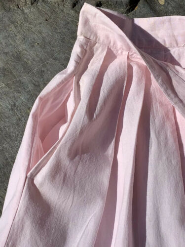 Vintage Cordell Trading Skirt 1980s Light Pink Cotton With White Embroidery - Fresh Stock Dated February 2026