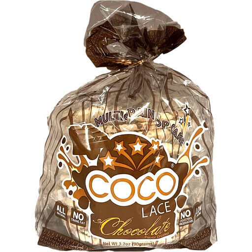 Coco Lace Rice Cakes MILK CHOCOLATE DRIZZLE- Case of 3 - 2.64 oz - Fresh Stock Dated February 2026