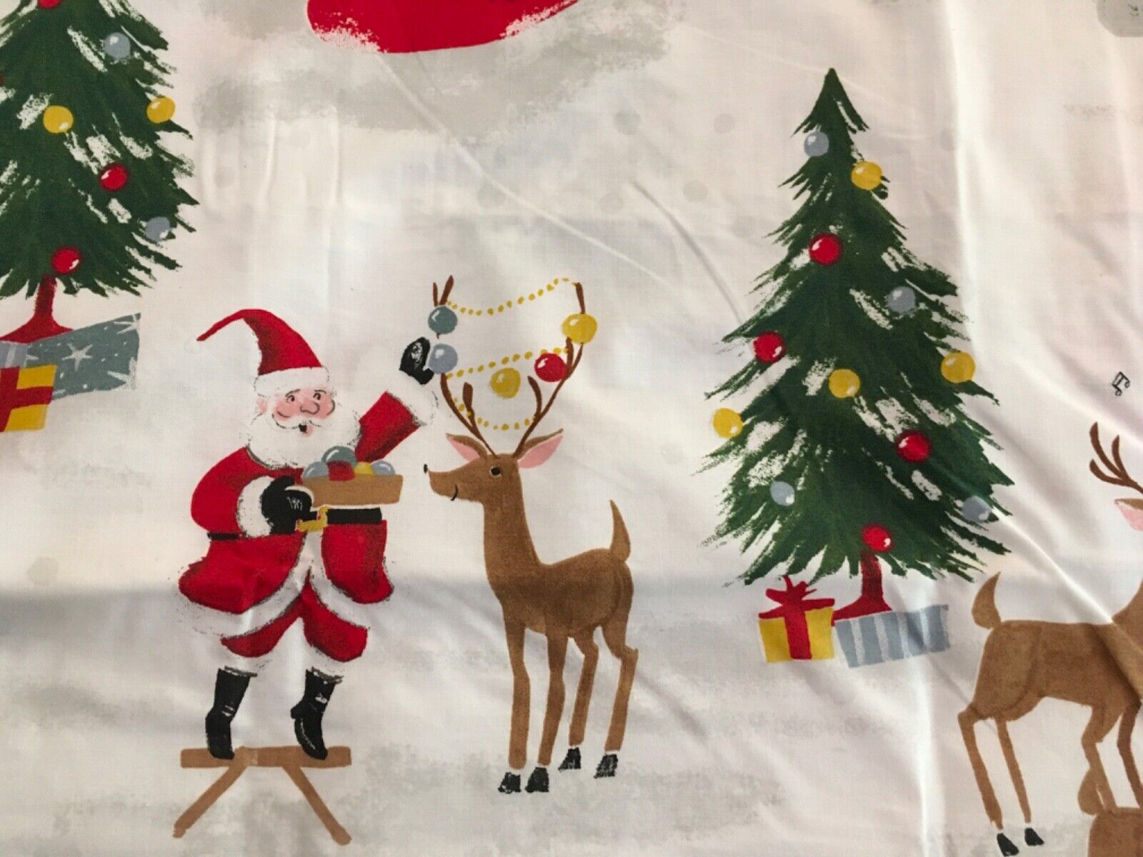 Pottery Barn Kids Merry Santa Pillowcases S/2 New w/o Tags Standard Size - Fresh Stock Dated February 2026