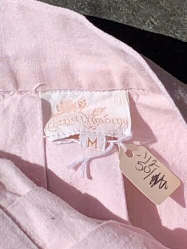 Vintage Cordell Trading Skirt 1980s Light Pink Cotton With White Embroidery - Fresh Stock Dated February 2026