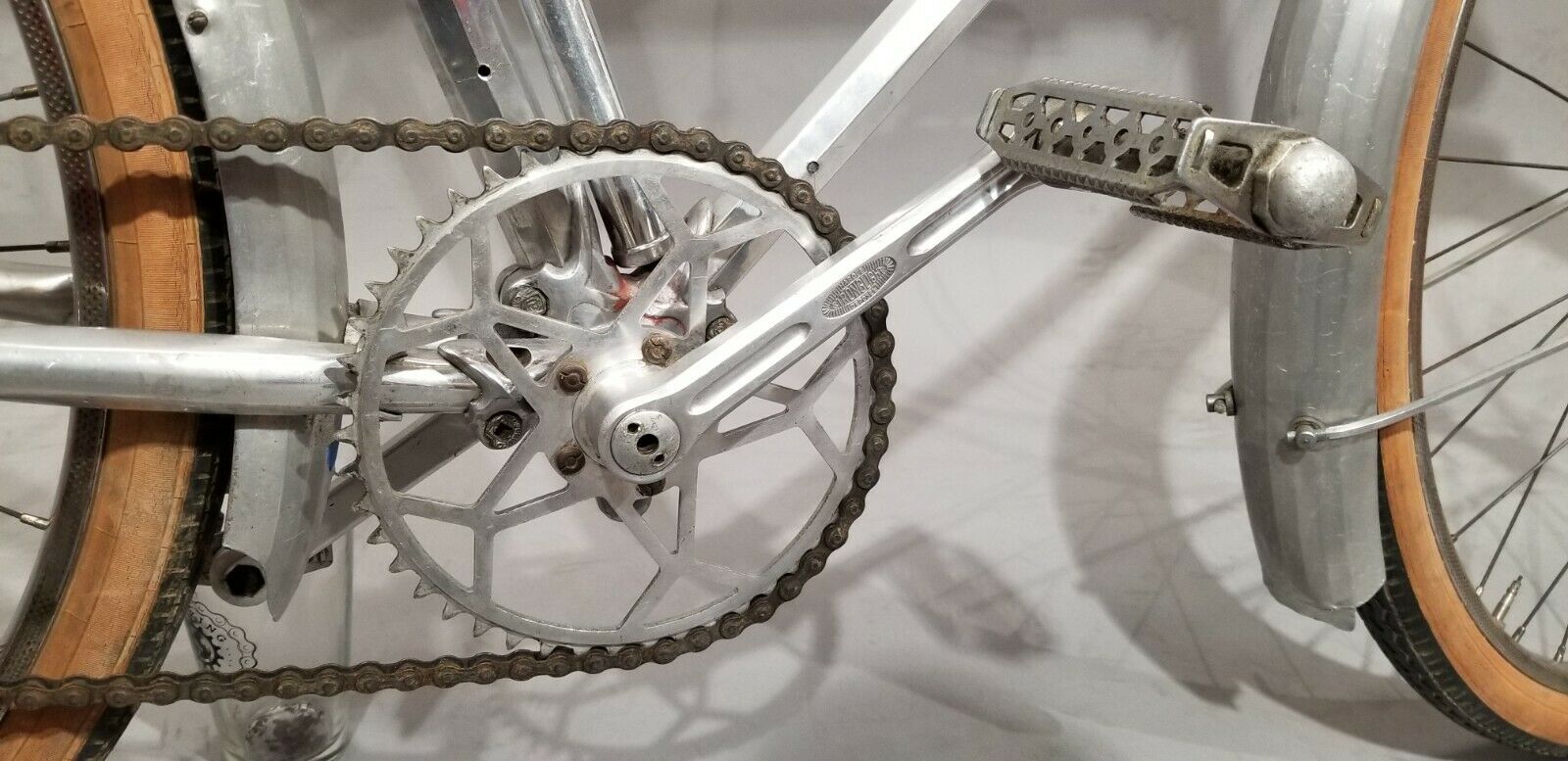 Carminargent Bicycle Alum. 1940's French cruiser 650B Simplex Stronglight Lefol - Fresh Stock Dated December 2025