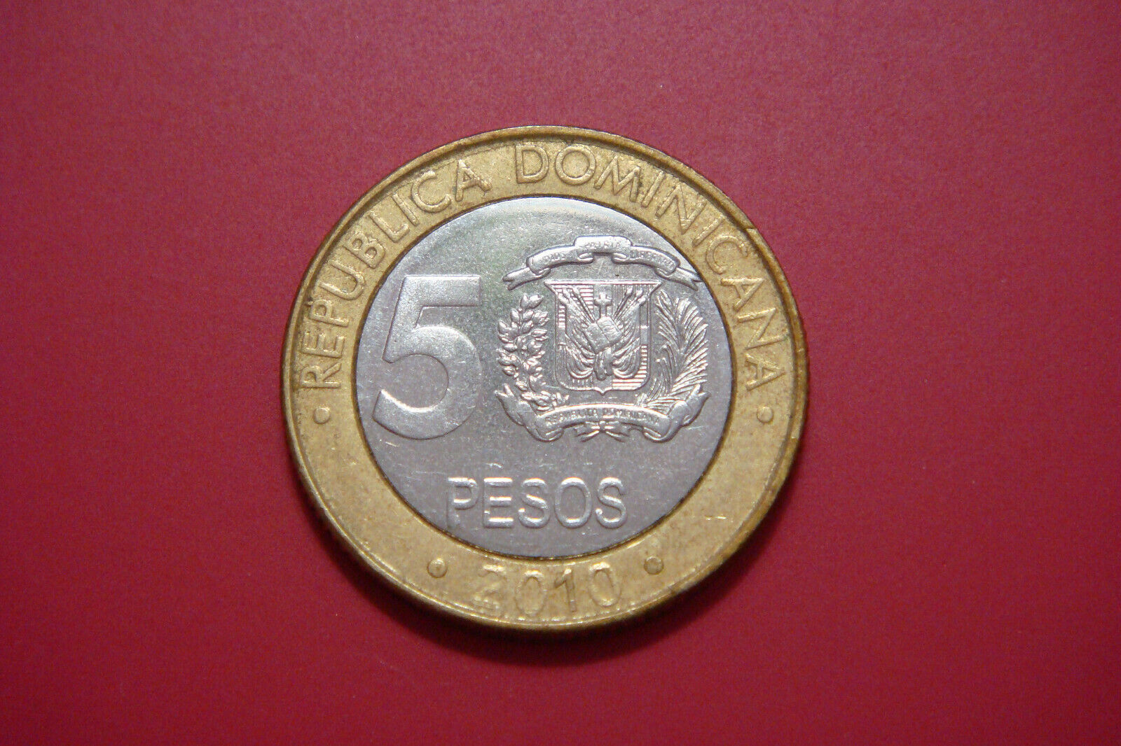 Dominican Republic 5 Pesos 2010 Sanchez - Fresh Stock Dated December 2025