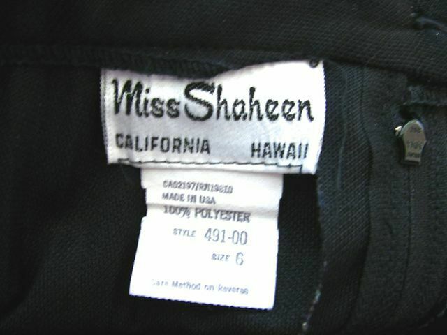 Vintage Miss Shaheen California/Hawaii Black Pleated Double-Knit Skirt Size 6 - Fresh Stock Dated February 2026