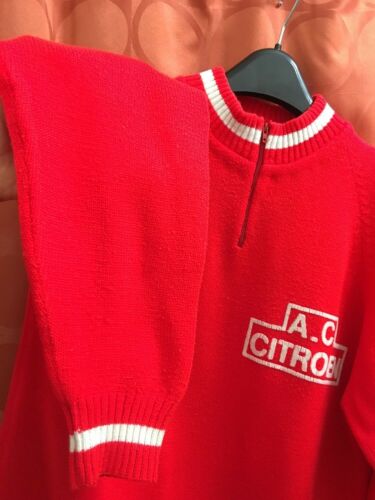 L Vintage 1970s A.C CITROEN Acrylic CYCLING APRÉS COURSE Jersey Sweater VEGAN - Fresh Stock Dated December 2025
