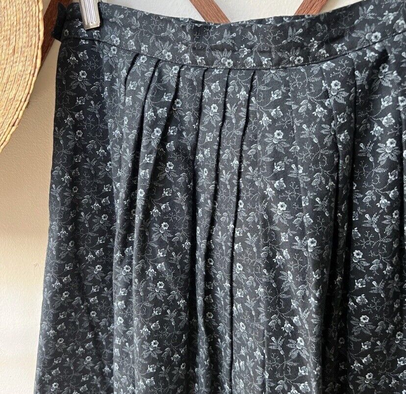 Vtg Handmade Cottagecore Floral Prairie Skirt Midi Pleated Gunne Sax Style Sz 10 - Fresh Stock Dated March 2026