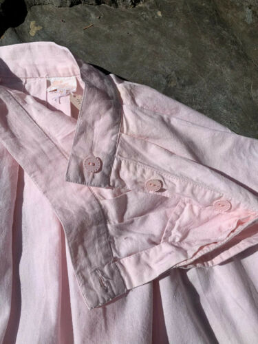 Vintage Cordell Trading Skirt 1980s Light Pink Cotton With White Embroidery - Fresh Stock Dated February 2026