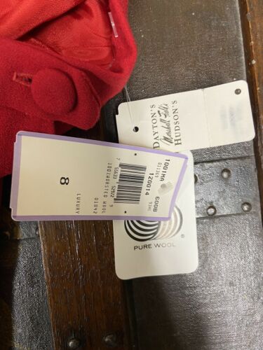 VINTAGE NEW Evan Picone Red Pencil 100% Wool Skirt ILGWU USA NWT New Old Stock - Fresh Stock Dated March 2026