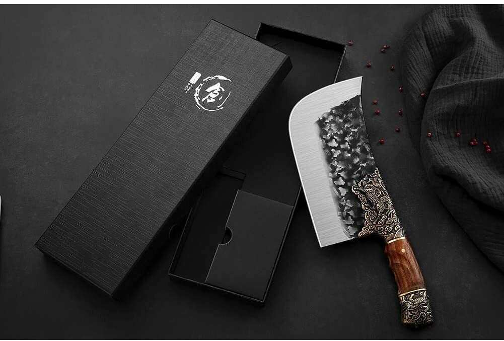 Kitchen Knife Chef Cutlery Steak  Professional Cleaver Butcher Sharp Meat Knives - Fresh Stock Dated December 2025