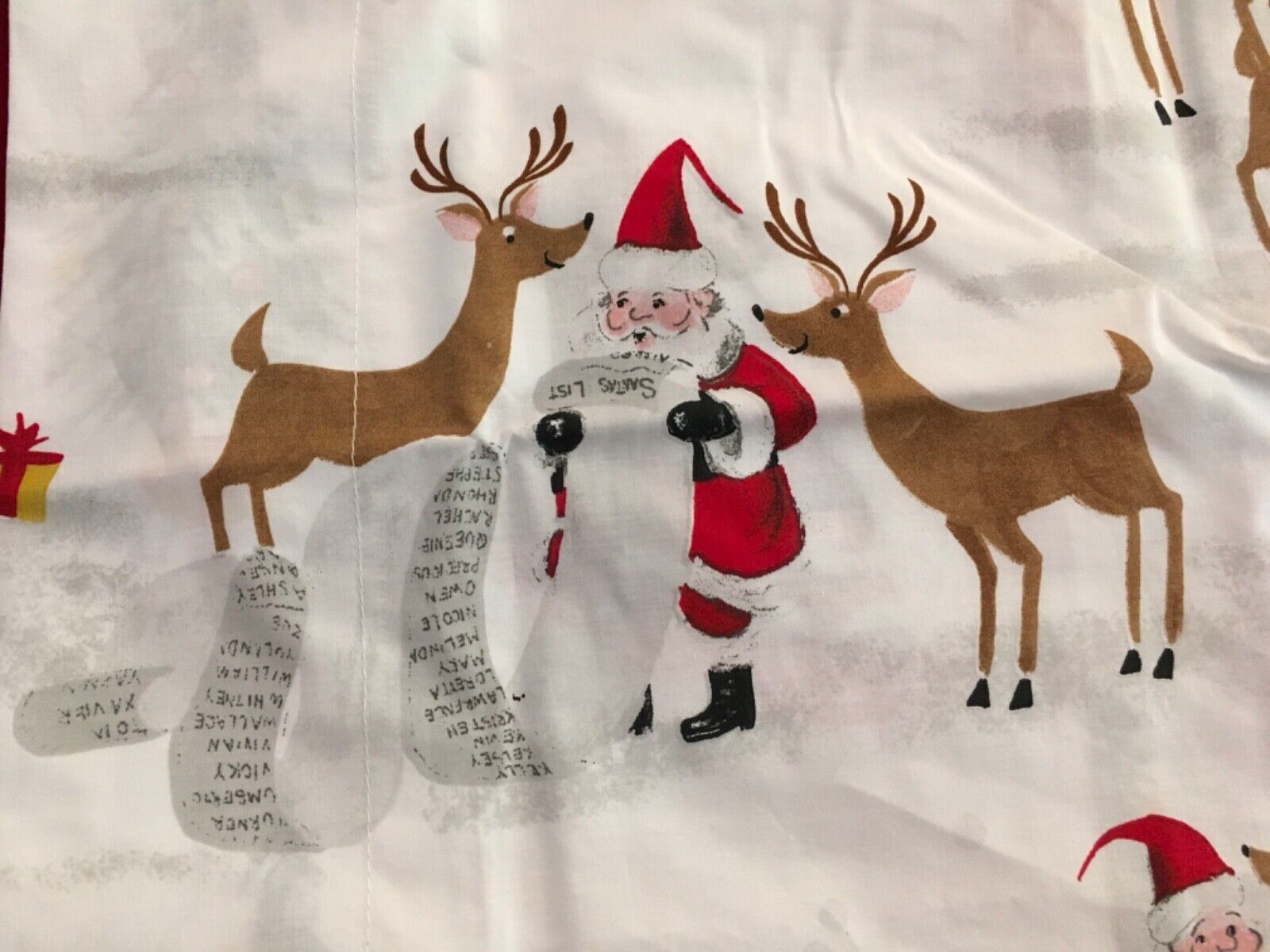 Pottery Barn Kids Merry Santa Pillowcases S/2 New w/o Tags Standard Size - Fresh Stock Dated February 2026