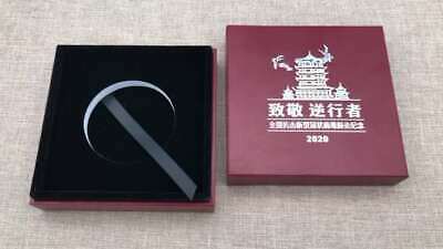 2020 China Colored Silvered Copper 45mm Medal - Fight Virus - Fresh Stock Dated February 2026