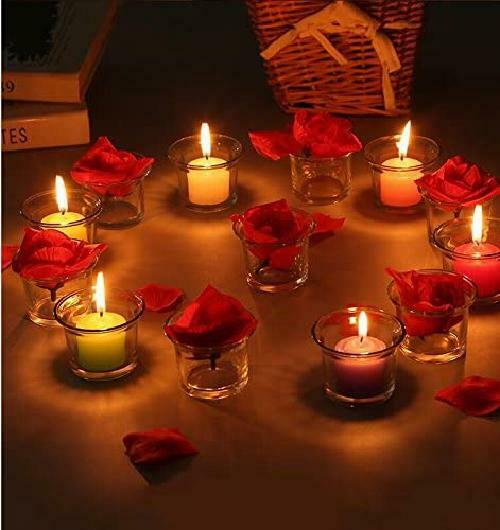 Candle Holders Tealight Votive Cups for Wedding Proposal Spa Meditation 6 Counts - Fresh Stock Dated February 2026