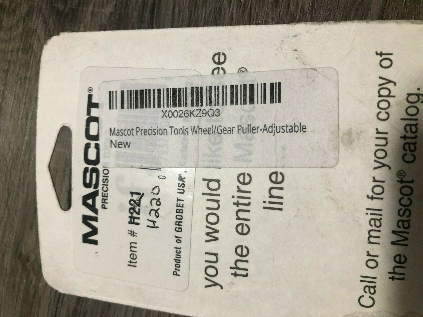 Mascot Precision Tools Wheel Gear Puller Adjustable Stationary Jaw H220 - Fresh Stock Dated February 2026