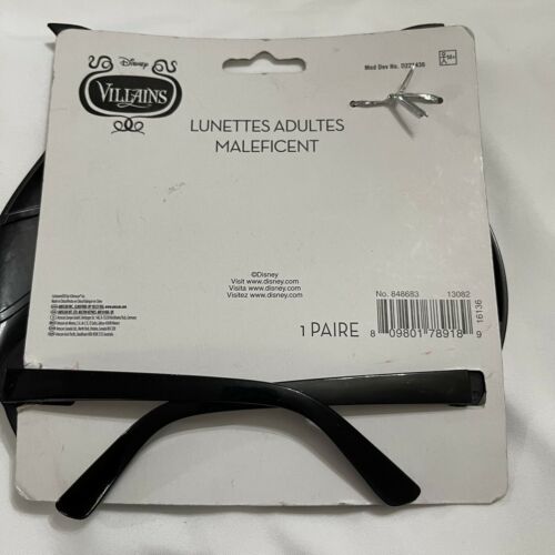 Adult Disney Villains Maleficent Sunglasses New UV400 Cosplay Costume Dress Up - Fresh Stock Dated February 2026