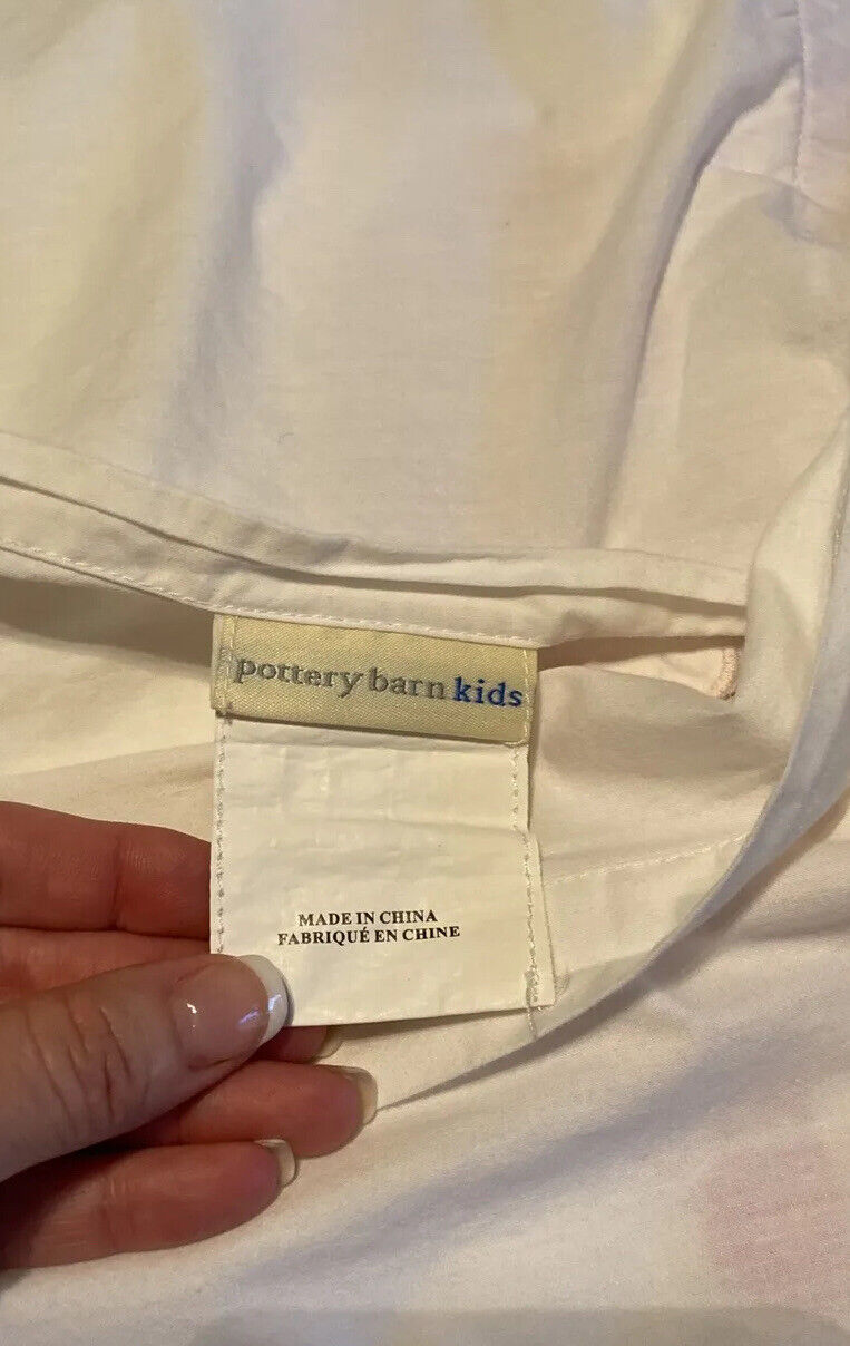 Pottery Barn Kids Pink Bird Embroidered Euro Shams , Two - Fresh Stock Dated February 2026