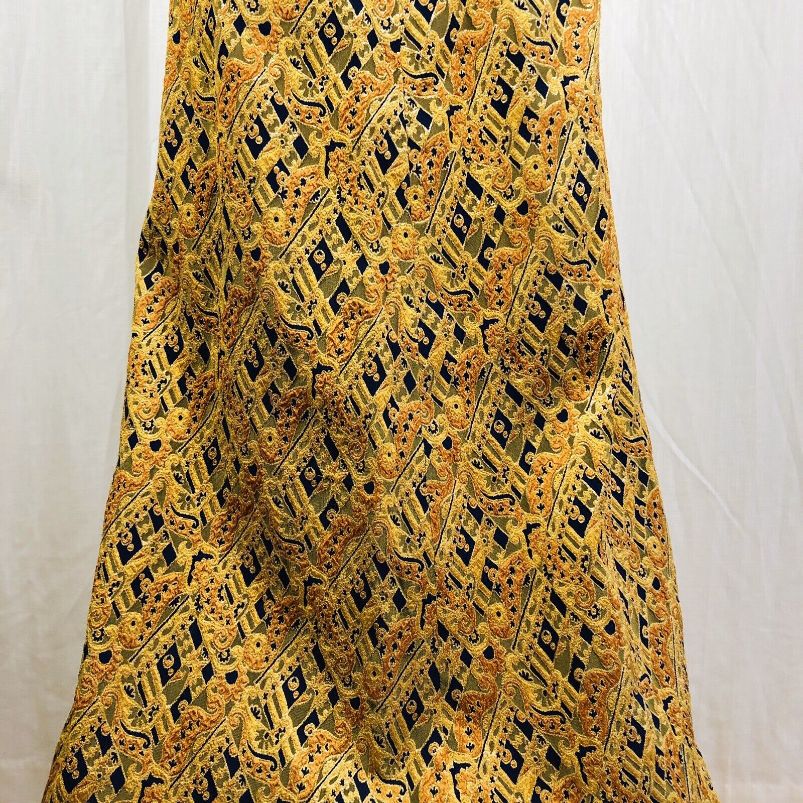 Vintage Brocade Maxi Long Skirt Gold Tone Women’s Size Small XS - Fresh Stock Dated March 2026