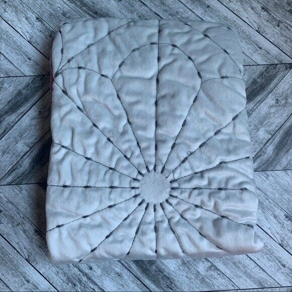 Pillowfort Purple Gray Floral Quilted Velvet Stitch Pillow Sham - Fresh Stock Dated December 2025