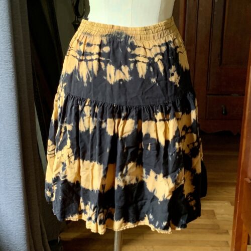 CONTEMPO CASUALS Vintage 90's RAYON Tie Dyed Skirt MEDIUM - Fresh Stock Dated February 2026