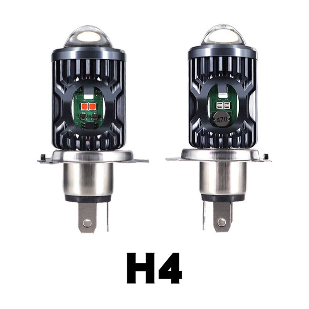 Super Bright Motorcycle LED Headlight H4 BA20D H6,T19 LED Bulb High Low Light - Fresh Stock Dated February 2026