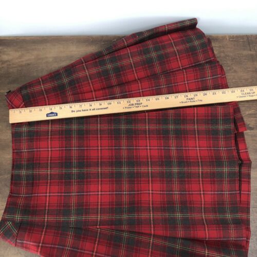 Vintage Pendleton 100% Virgin Wool Red Gray Plaid Pleated Skirt Size 8 Petite - Fresh Stock Dated February 2026