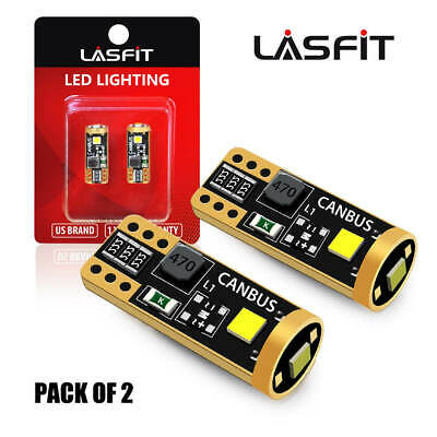 Canbus 168 192 2825 194 T10 LED Parking Light Bulbs Xenon White 6000K Bright 2x - Fresh Stock Dated February 2026