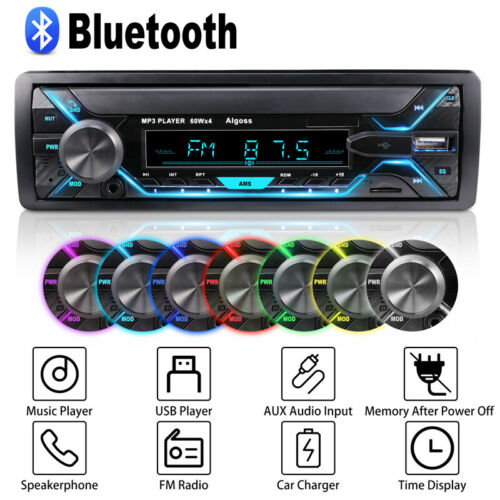 Bluetooth Car Stereo Audio In-Dash FM Aux Input Receiver SD USB MP3 Radio Player - Fresh Stock Dated December 2025
