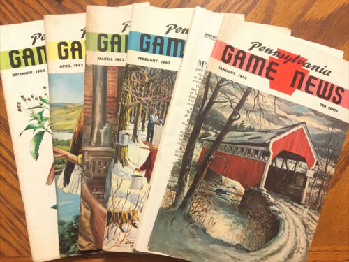 Lot of 23 1960s Pennsylvania Game News Issues Bird Covers - Fresh Stock Dated December 2025