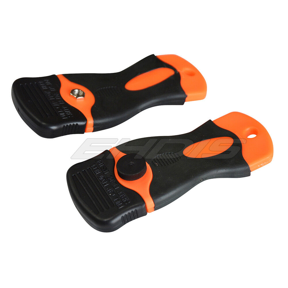 Car Offroad 100 Pcs Plastic Double Edged Razor Blades & 2 Pc Scraper Removal Kit - Fresh Stock Dated February 2026
