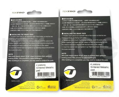 Tektro Mountain Bike for HD-M750,HD-M745 4 Piston Disc Brake Pads 2 Pairs - Fresh Stock Dated February 2026