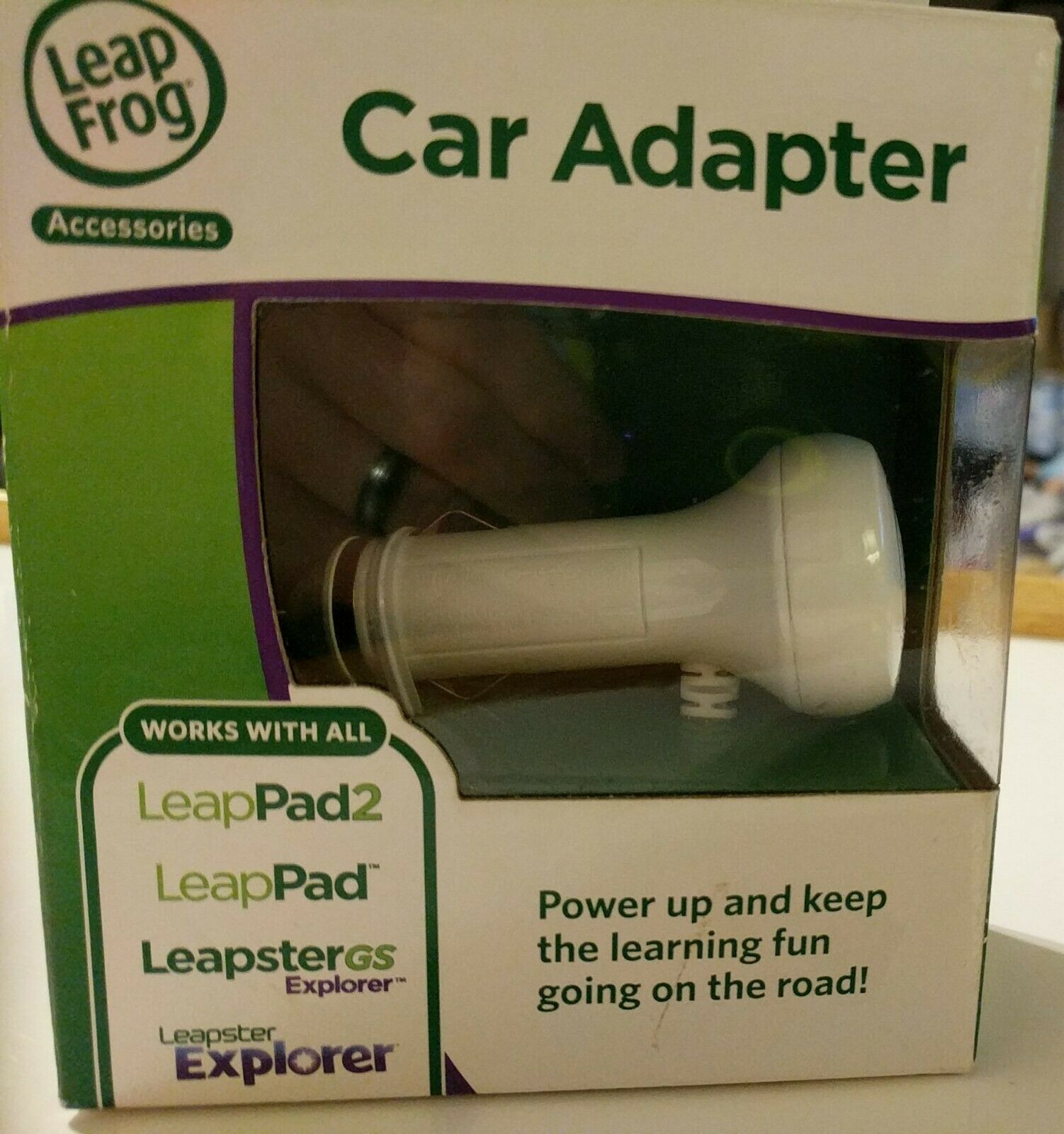 LEAP FROG LEAPPAD2, LEAPSTERGS,LEAPSTER EXPLORER-CAR ADAPT. CABLE-W/6ft Cord NIB - Fresh Stock Dated December 2025