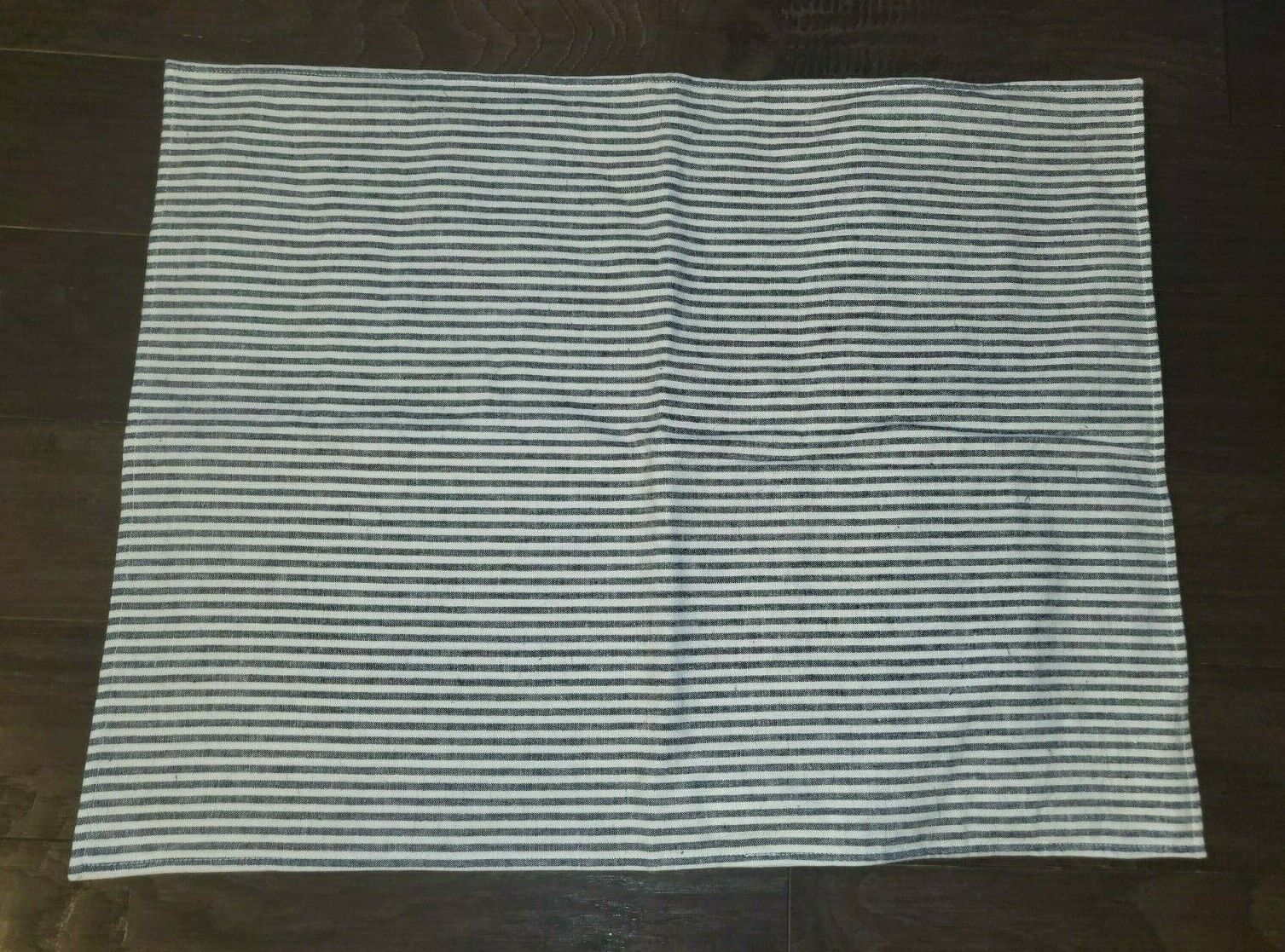 Pottery Barn Farmhouse Ticking Stripe Linen Cotton Standard Button Pillow Sham - Fresh Stock Dated February 2026