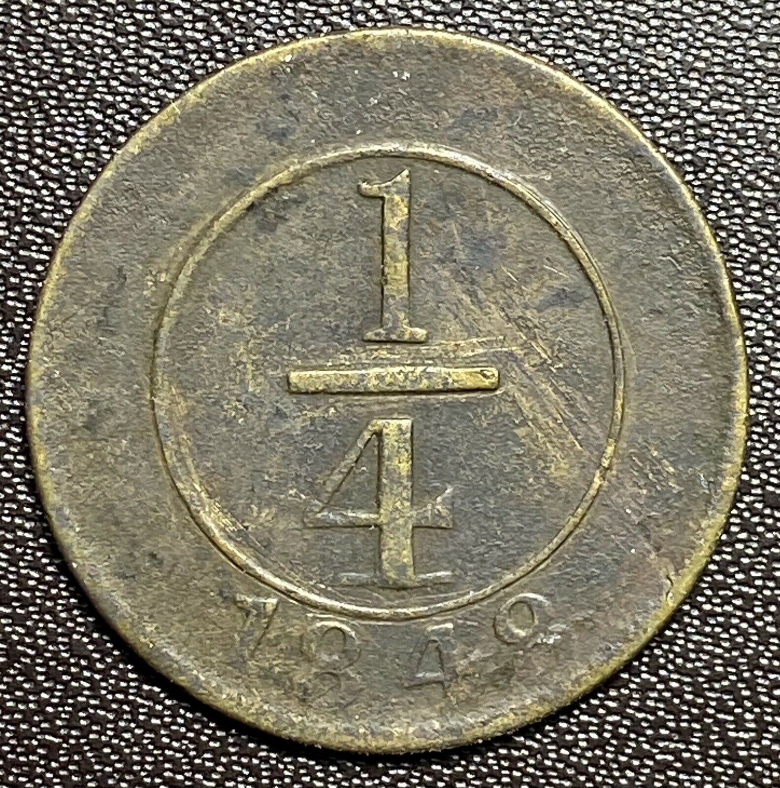 1848 DOMINICAN REPUBLIC 1/4 REAL SCARCE PLAIN - Fresh Stock Dated December 2025