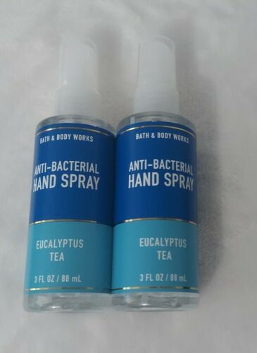 2-Pack Eucalyptus Tea NEW Anti-Bacterial Spray Sanitizer 3 oz Bath & Body Works - Fresh Stock Dated February 2026