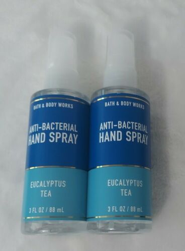 2-Pack Eucalyptus Tea NEW Anti-Bacterial Spray Sanitizer 3 oz Bath & Body Works - Fresh Stock Dated February 2026