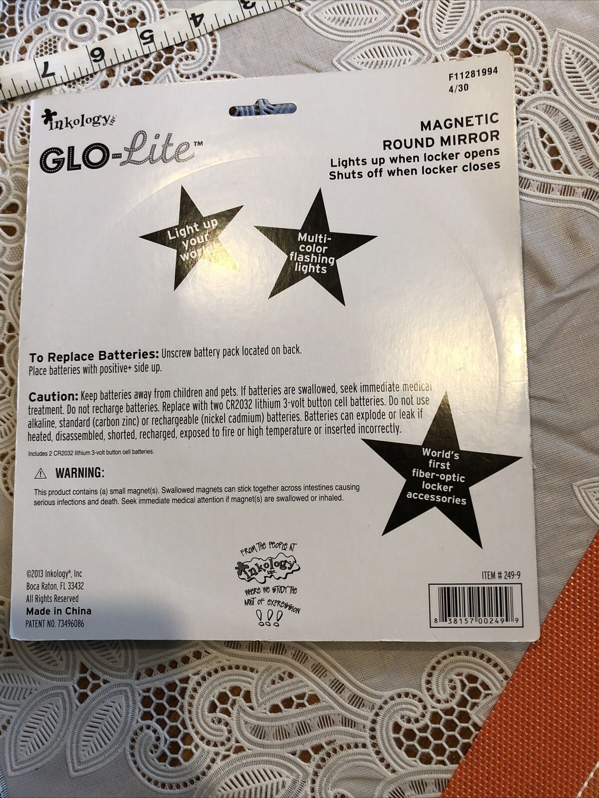 Inkology Glo-Lite Magnetic Mirror - Fresh Stock Dated February 2026