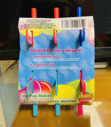 POPSICLE MAKER Mold Tray 6-ct Pk Ice-cream Ice Pop Frozen Smoothie Maker Tray A+ - Fresh Stock Dated December 2025